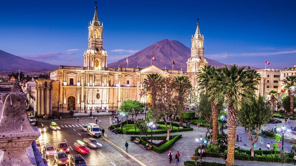 arquitectura en arequipa plaza de armas arequipa atardecer